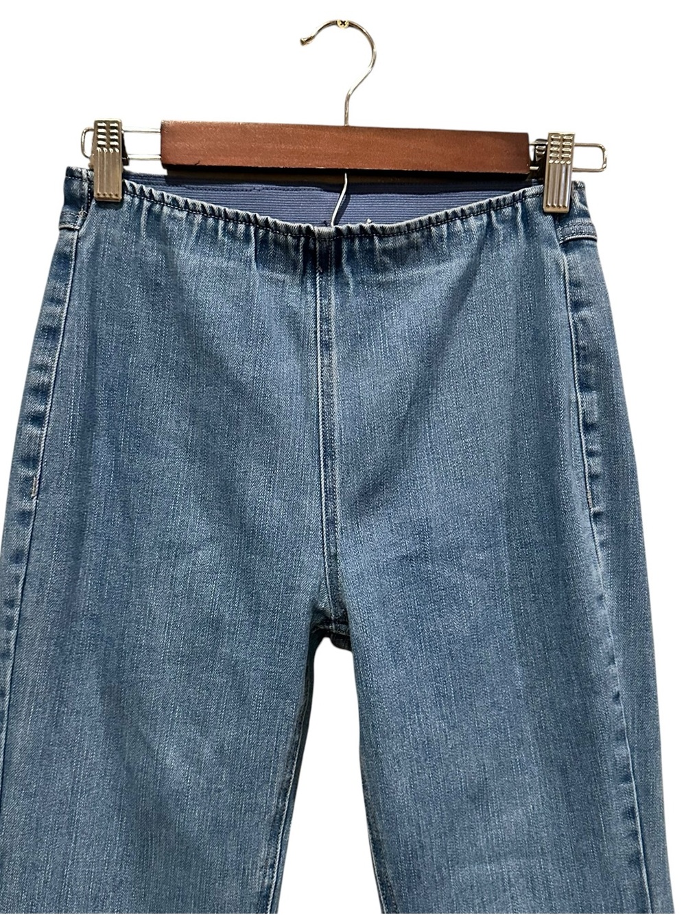 Forever 21 Women’s Flare Bell Bottom Pull On Jeans Elastic Waist Size Medium - Picture 2 of 7